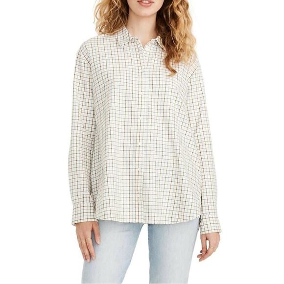 Madewell Tops - Madewell Oversized Flannel Button Up Shirt XL